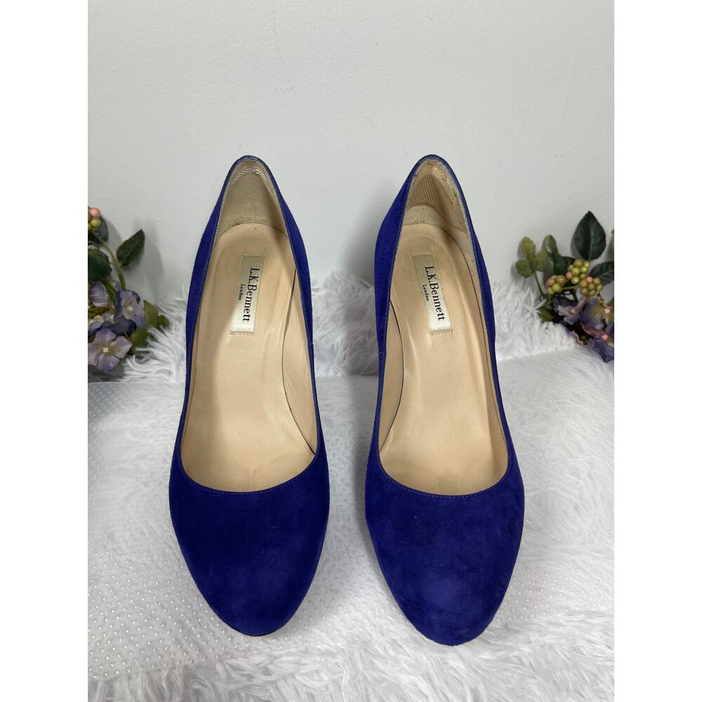 L.K.Bennett London Pumps Womens Size 8.5 Dark Purple Modern Elegant Royal Luxury